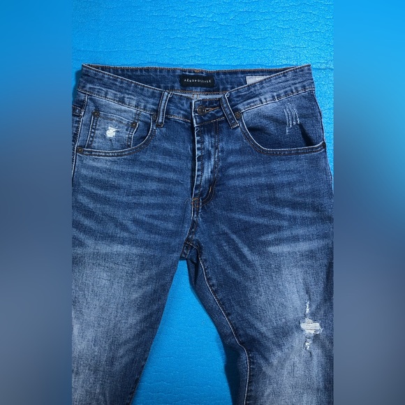 Aeropostale- Men’s Super Skinny  Blue Jeans - Picture 2 of 6